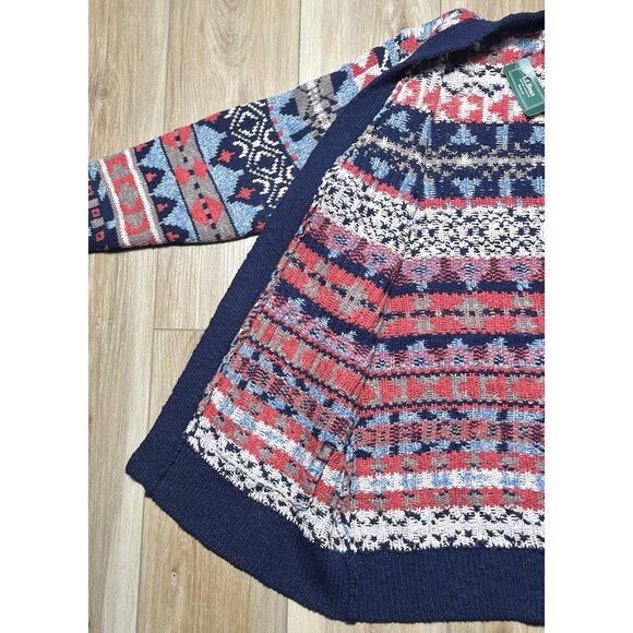NWT LL Bean Cotton Ragg Open Cardigan Sweater - Women Size Large Petite - Picture 8 of 16